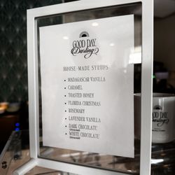 Good Day Darling - Syrups for latte flavoring