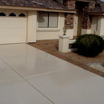 Amazon Coatings - Epoxy & Poly Driveway with Flagstone Coating Border - Flooring Near Me - Apache Junction, Arizona