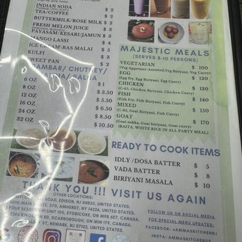 Amma's Kitchen - Menu - Indian Near Me - Orlando, Florida
