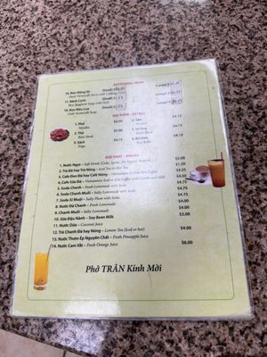 Menu photo 6 Pho Tran Houston, TX