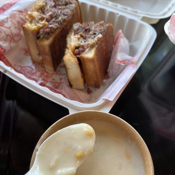 Jolene's - Ewa Beach - Double down melt and Corn Chowder - Burgers Near Me - Ewa Beach, Hawaii