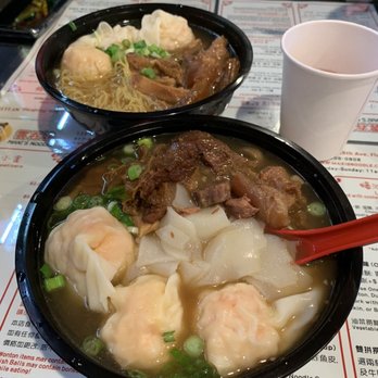 Maxi’s Noodle - Wonton noodle soup with beef stew. 1 with rice noodle and the other in egg noodle. See more on Instagram at @NY.Foodie - Cantonese Near Me - Flushing, New York Maxi’s Noodle - Wonton noodle soup with beef stew. 1 with rice noodle and the other in egg noodle. See more on Instagram at @NY.Foodie - Cantonese Near Me - Flushing, New York
