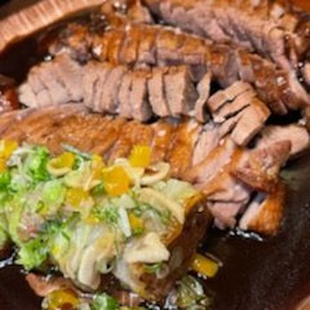 XO Restaurant - Half Duck Breast, Leg Choux Farci, Jus, Salted Egg - Asian Fusion Near Me - Honolulu, Hawaii XO Restaurant - Half Duck Breast, Leg Choux Farci, Jus, Salted Egg - Asian Fusion Near Me - Honolulu, Hawaii