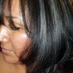 Oceano's Hair Salon - Grey hi- lites at oceanos hair salon