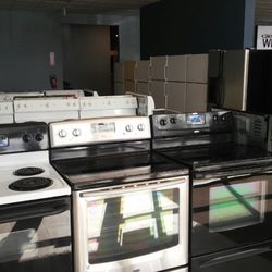 Reconditioned "used" appliances with One Year warranties.