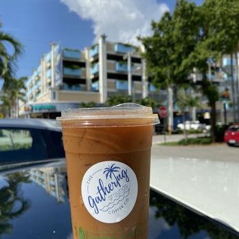 Gathering Grounds Coffee - Cold brew with almond milk and cinnamon - Coffee & Tea Near Me - Deerfield Beach, Florida