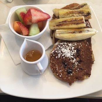 Silver Diner - Quinoa coconut pancakes with grilled bananas - Diners Near Me - Fairfax, Virginia Silver Diner - Quinoa coconut pancakes with grilled bananas - Diners Near Me - Fairfax, Virginia