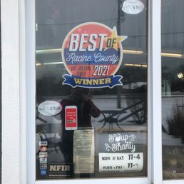 Exterior outside entrance of Soup Shanty - Voted BEST in Racine County! And we would expand that to include BEST IN SOUTHEASTERN WISCONSIN! - Racine, Wisconsin Exterior outside entrance of Soup Shanty - Voted BEST in Racine County! And we would expand that to include BEST IN SOUTHEASTERN WISCONSIN! - Racine, Wisconsin