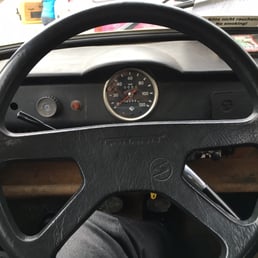 Behind the wheel!