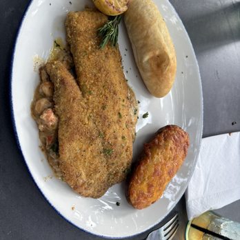 Kingfisher Seafood - Drum and twice baked stuffed potato. - Seafood Near Me - Fairhope, Alabama Kingfisher Seafood - Drum and twice baked stuffed potato. - Seafood Near Me - Fairhope, Alabama
