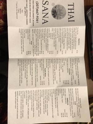 Menu photo 2 Thai Sana Restaurants Ellsworth, ME Menu photo 2 Thai Sana Restaurants Ellsworth, ME