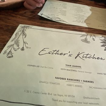 Esther's Kitchen - Menu - Italian Near Me - Las Vegas, Nevada