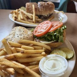 Beeker's Grub & Lodging - Philly sandwich, chicken sandwich