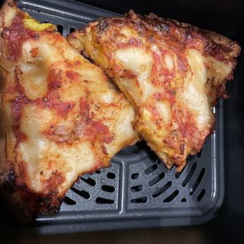 Panhandler's Pizza - Raw dough with toppings removed after 20 minutes in air fryer still raw - Pizza Near Me - Fort Collins, Colorado