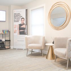 PM Aesthetics - Waiting room at PM Aesthetics Bedford.