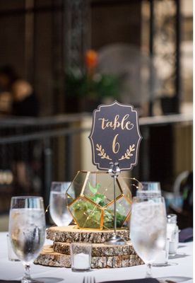 Photo of The Terrace Room - Oakland, CA, US. Judy and Vincent's Wedding Centerpiece, 9/30/2017