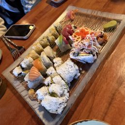 Rainbow Roll, spicy Shrimp, Florida Roll, Rainbow Roll, spicy Shrimp, Florida Roll,