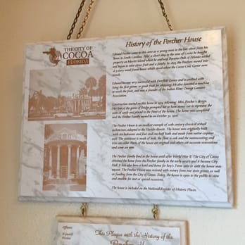 Porcher House - History of house - Venues & Event Spaces Near Me - Cocoa, Florida Porcher House - History of house - Venues & Event Spaces Near Me - Cocoa, Florida