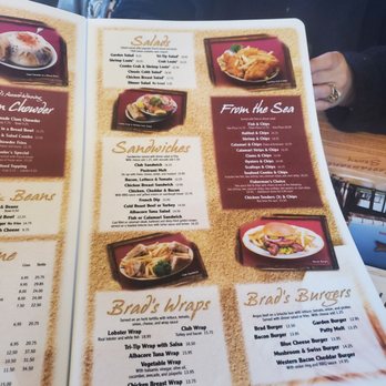 Brad's Restaurant - Menu to many pages to take pictures - Seafood Near Me - Pismo Beach, California