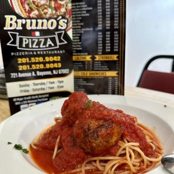 Bruno's Pizza - 2 Piece Meatballs Marinara - Pizza Near Me - Bayonne, New Jersey Bruno's Pizza - 2 Piece Meatballs Marinara - Pizza Near Me - Bayonne, New Jersey