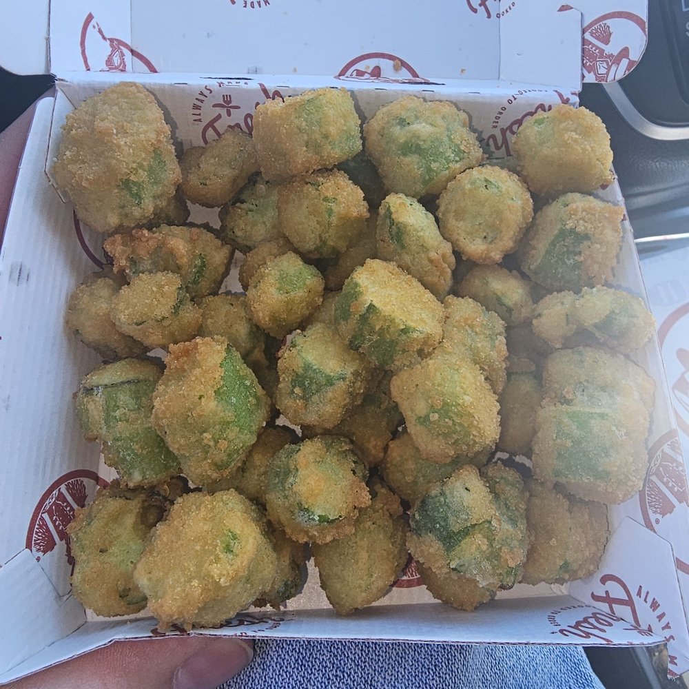 Slim Chickens - Fried okra. Pretty bland, but this isn't the deep south - Chicken Wings Near Me - Sparks, Nevada Slim Chickens - Fried okra. Pretty bland, but this isn't the deep south - Chicken Wings Near Me - Sparks, Nevada