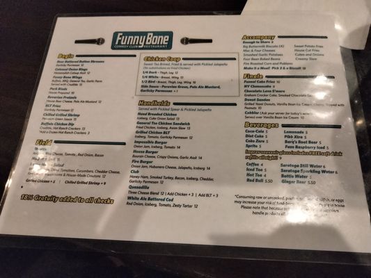 Menu photo 3 Funny Bone Comedy Club & Restaurant Orlando, FL Menu photo 3 Funny Bone Comedy Club & Restaurant Orlando, FL