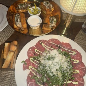 EVELYN - Beef carpaccio & wagyu cheesesteak bites - Lounges Near Me - Dallas, Texas