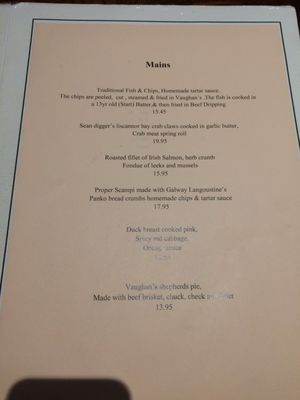 Menu photo 7 Vaughan's Anchor Inn Liscannor, CE