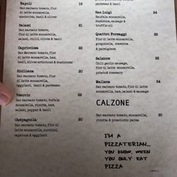 Pane E Vino - Menu