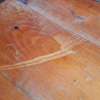 College Bound Movers - very deep gouge in 200-yr old pine floors from bureau being dropped and shoved across it. - Movers Near Me - Merrimack, New Hampshire