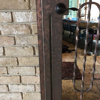 Ross Metal Works - Shows inconsistencies with the paint job after the sales person tried painting the gate and frame. - Metal Fabricators Near Me - Houston, Texas Ross Metal Works - Shows inconsistencies with the paint job after the sales person tried painting the gate and frame. - Metal Fabricators Near Me - Houston, Texas