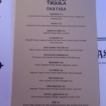 Cantina Tequila - Cocktail Menu - Mexican Near Me - Henderson, Nevada Cantina Tequila - Cocktail Menu - Mexican Near Me - Henderson, Nevada