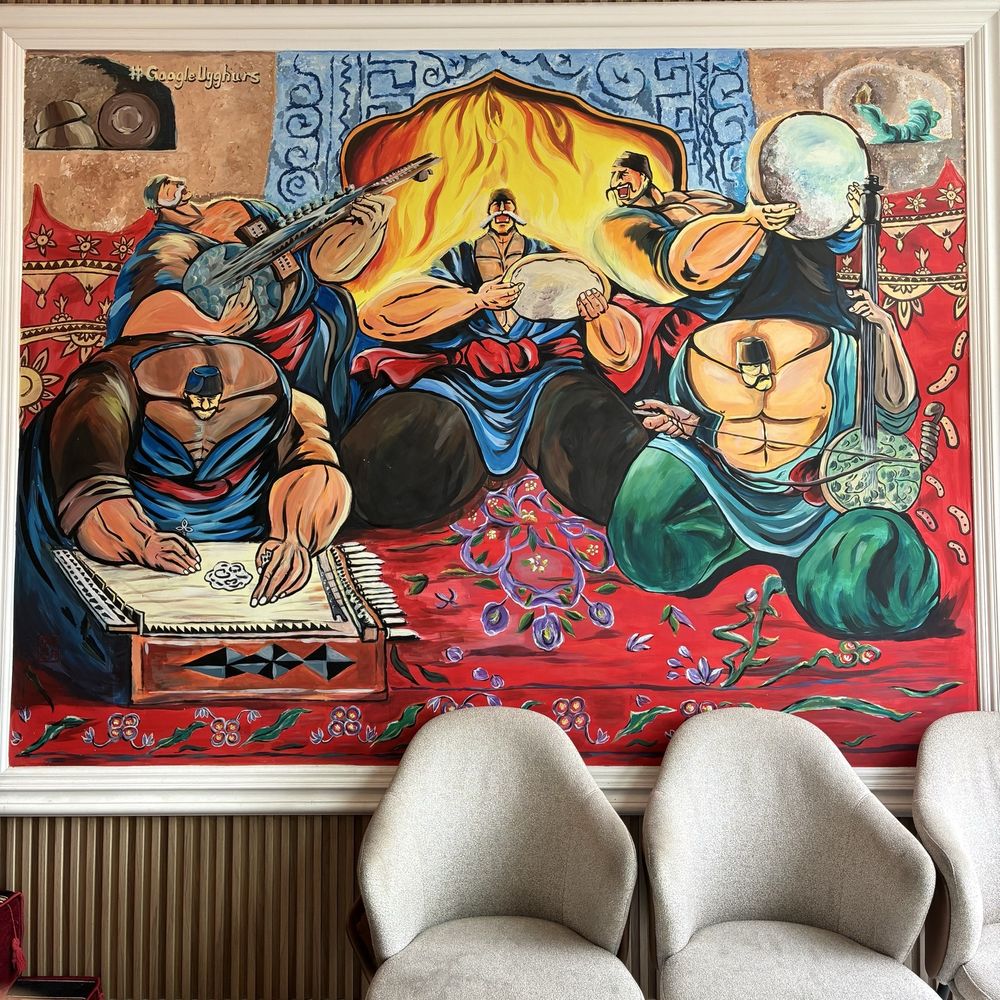 Dolan’s Uyghur Cuisine - Colorful wall decor greets you upon entering the restaurant. - Chinese Near Me - Irvine, California