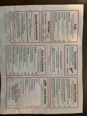 Menu photo 1 Lobster Cooker Freeport, ME