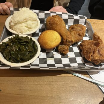 Soul Secrets - 3-3 Piece Fried Chicken Dark Meat, collard greens and mashed potatoes - Southern Near Me - Cincinnati, Ohio Soul Secrets - 3-3 Piece Fried Chicken Dark Meat, collard greens and mashed potatoes - Southern Near Me - Cincinnati, Ohio