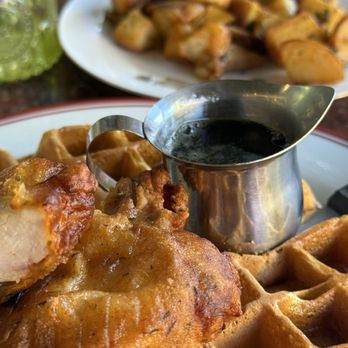 Petit Soleil - The chicken and waffles were perfect juicy chicken slight crisp on the waffle just the way I like it! - Breakfast & Brunch Near Me - Napa, California Petit Soleil - The chicken and waffles were perfect juicy chicken slight crisp on the waffle just the way I like it! - Breakfast & Brunch Near Me - Napa, California