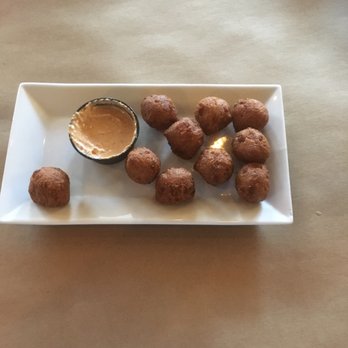 Crabtowne - Hush puppies, ok, dipping sauce is different in a good way. - Seafood Near Me - Glen Burnie, Maryland Crabtowne - Hush puppies, ok, dipping sauce is different in a good way. - Seafood Near Me - Glen Burnie, Maryland
