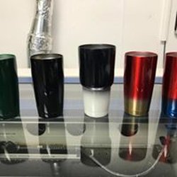 Basin Embroidery and Promotional Designs - We can also custom powder coat your cup or item. Over 75 powder coat colors to choose from.
