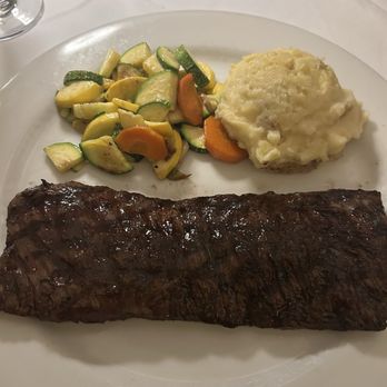 Manny's Wood Grill Steakhouse - 12 oz. Churrasco with mash and veggies - Steakhouses Near Me - Doral, Florida