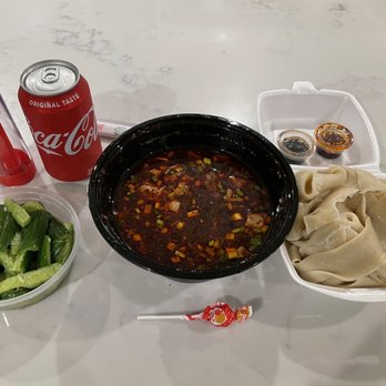 LAN Noodle - Signature Lan Noodle with wide flat noodles and smashed cucumbers - Noodles Near Me - West Covina, California