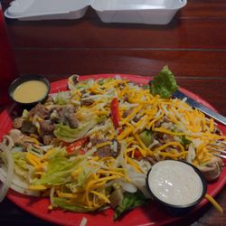 Starz American Bar and Grill - Steak salad. $16