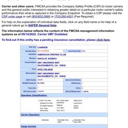 American Driving Club - Owner of this truck driving school, Nicolay is not authorized by FMCSA. Look at the status. BE AWARE. he is ripping people off