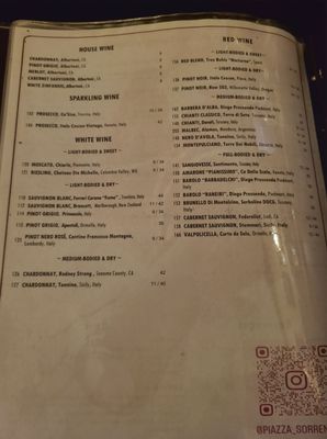 Menu photo 4 Piazza Sorrento Hershey, PA