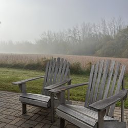 Highland lodge - Sunday morning coffee outside