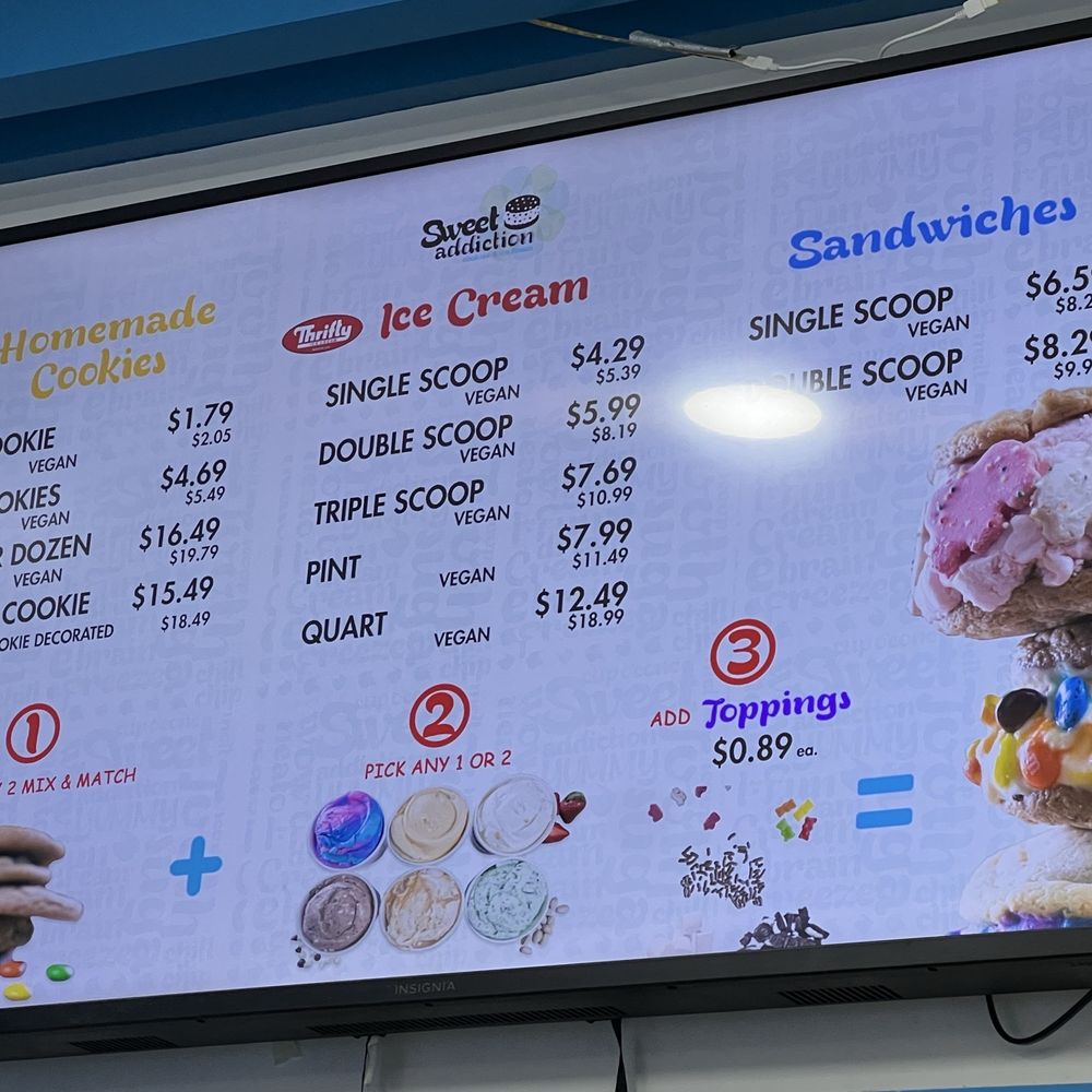 Sweet Addiction - Menu - Ice Cream & Frozen Yogurt Near Me - Las Vegas, Nevada Sweet Addiction - Menu - Ice Cream & Frozen Yogurt Near Me - Las Vegas, Nevada