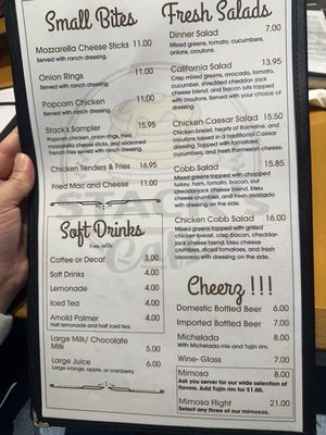 Menu photo 1 Stack's Cafe Bakersfield, CA