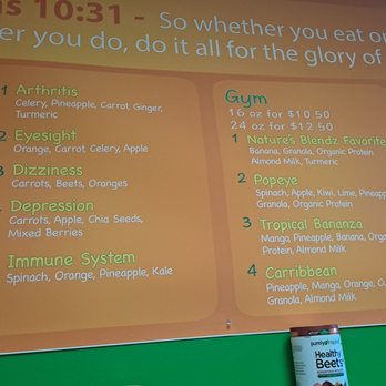Nature's Blendz - a list of ingredients on a board - Juice Bars & Smoothies Near Me - Perth Amboy, New Jersey Nature's Blendz - a list of ingredients on a board - Juice Bars & Smoothies Near Me - Perth Amboy, New Jersey