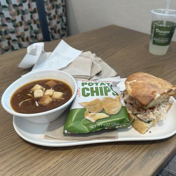 Panera Bread - French Onion Soup and half a sandwich of Chipotle Chicken aAvocado Melt. - Sandwiches Near Me - Jacksonville, Florida