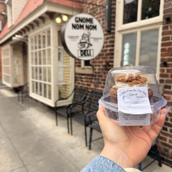 Gnome Nom Nom Deli- Morning Treats Afternoon Eats - Dairy free, gluten free carrot cake cupcake - Breakfast & Brunch Near Me - Wilmington, North Carolina