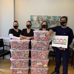 Cumming Dental Smiles - Bethelview Road - Cumming Dental Smiles team with the Halloween Candy Collection for the troops